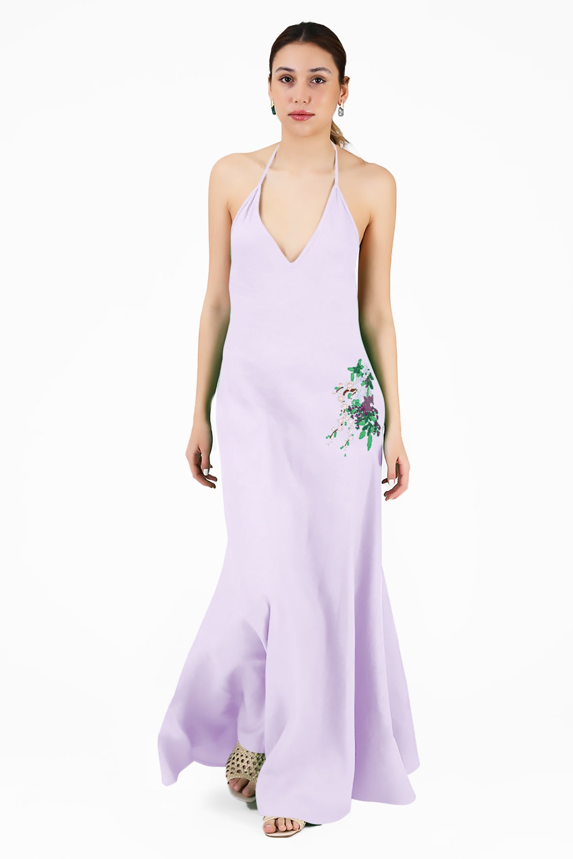 Victoria Maxi Dress From the Wanga Collection In Lilac