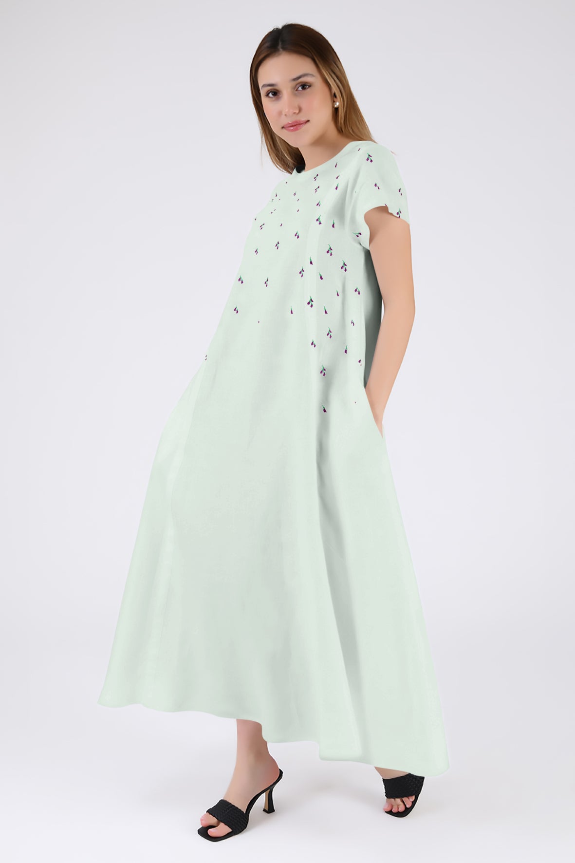 Valencia Dress in Mint Green by Fanm Mon
