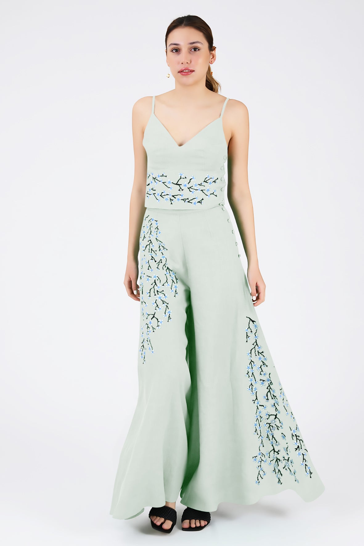 Passion Pant Set In Mint Green