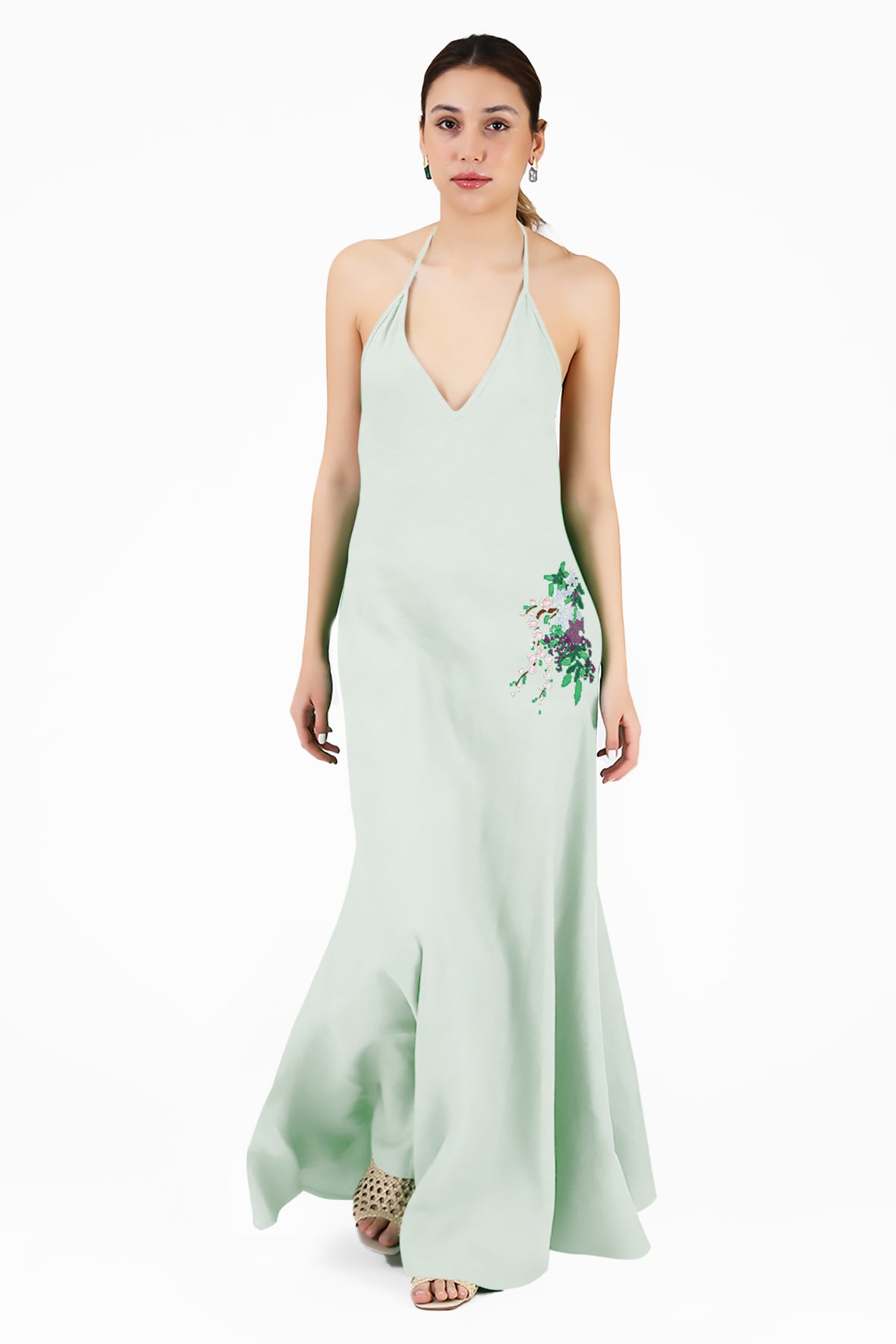 Victoria Maxi Dress From the Wanga Collection In Mint Green