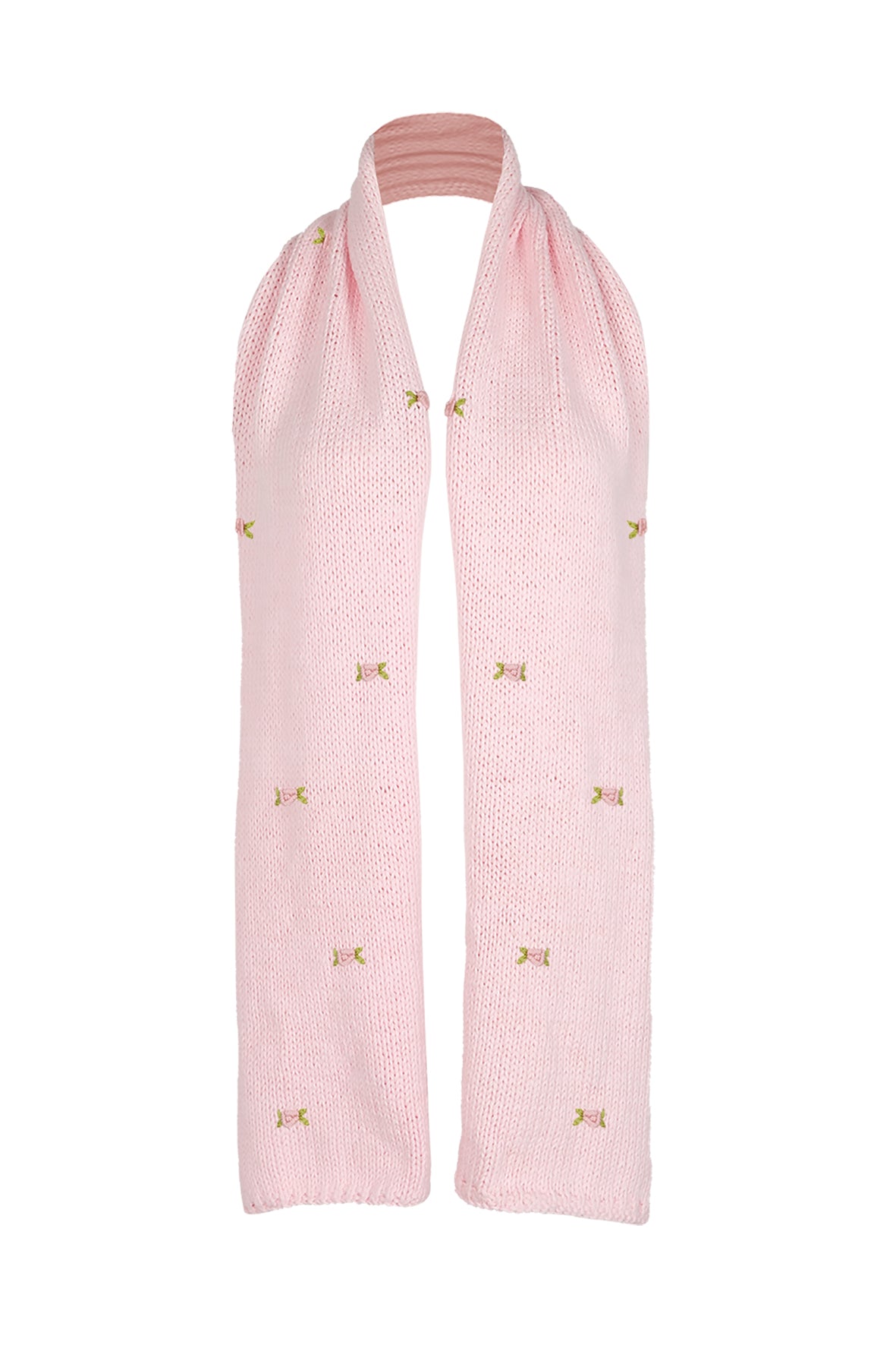 WINTER BLOOM PINK ROSE Cotton Scarf