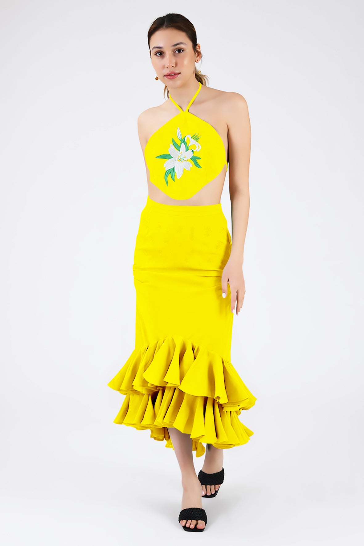 Simbi Lili Skirt Set in Bright Yellow