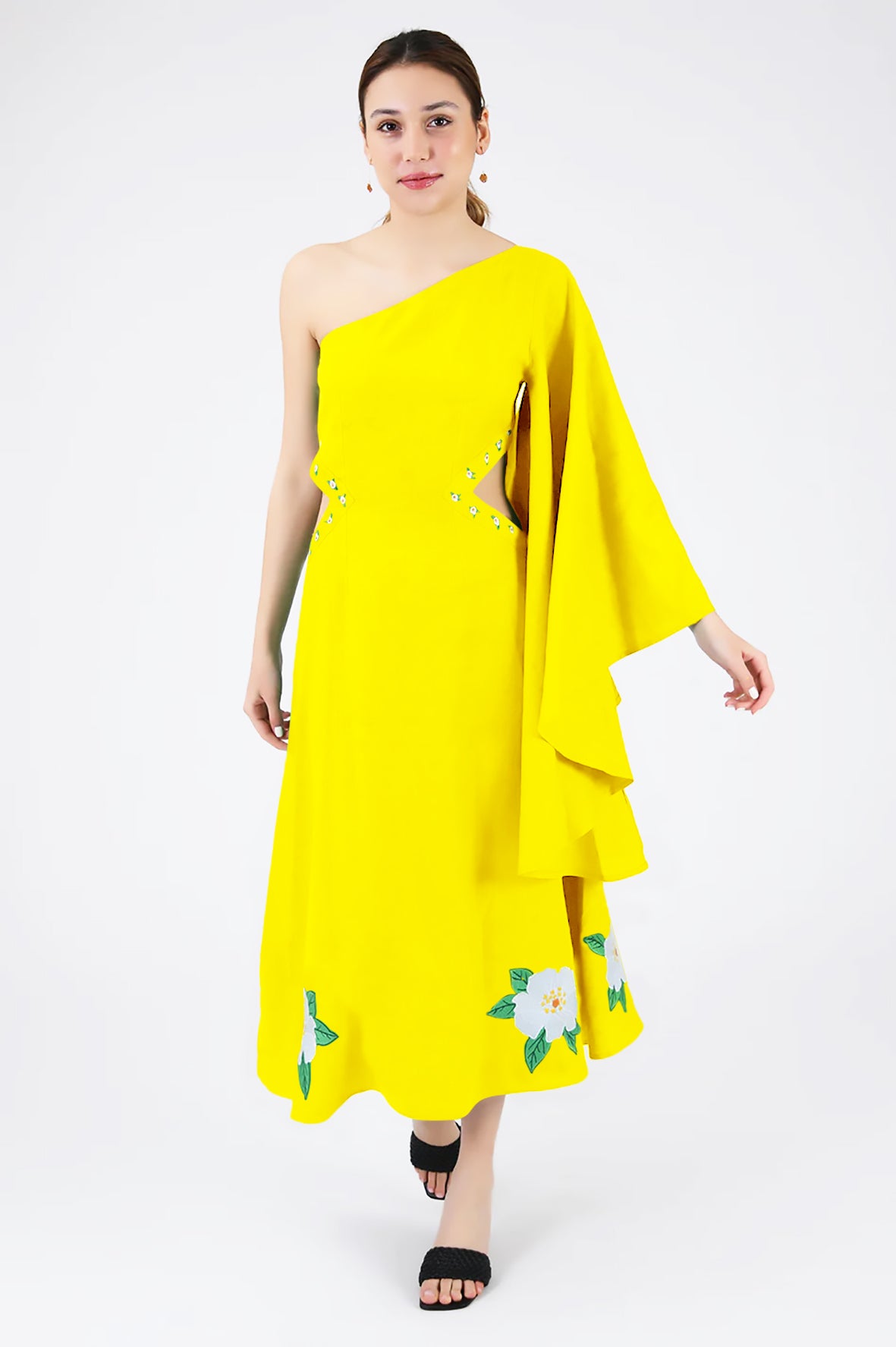 Narma Dress (Wanga Collection) in Bright Yellow