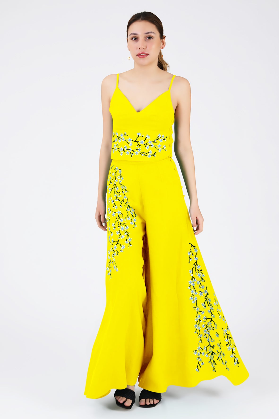 Passion Pant Set In Bright Yellow