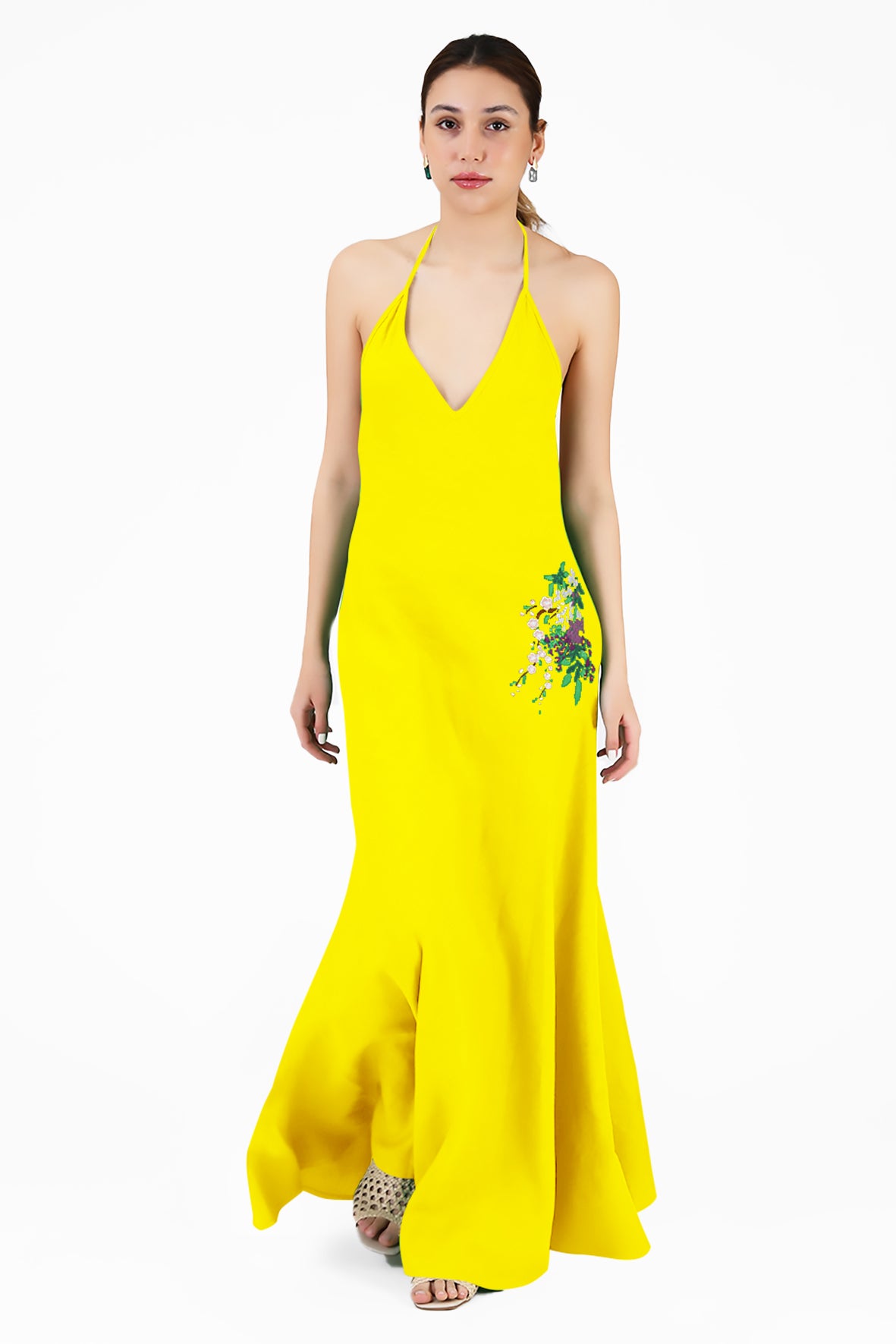 Victoria Maxi Dress From the Wanga Collection In Bright Yellow