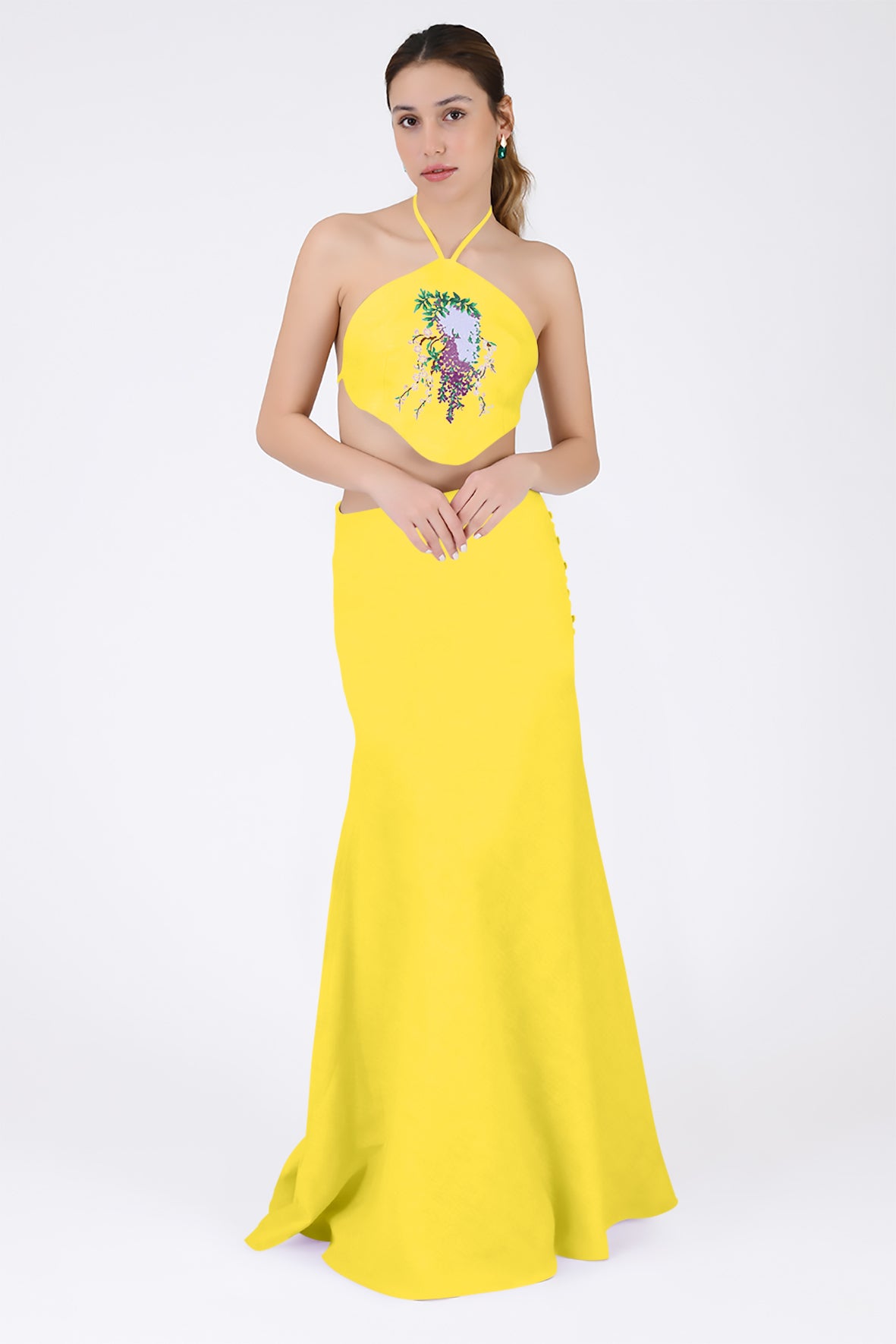 Simbi Sako Skirt Set in Bright Yellow