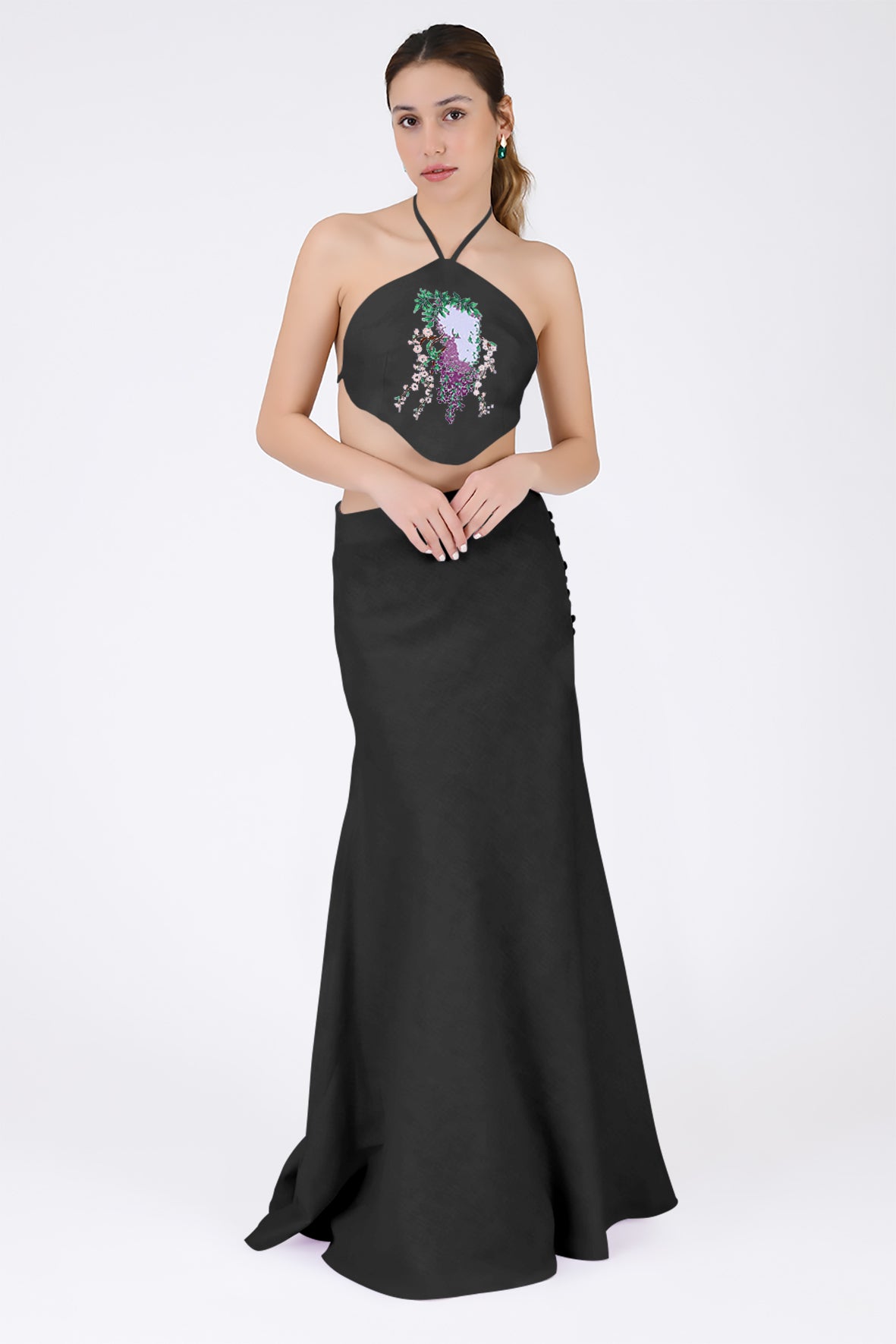 Simbi Sako Skirt Set in Black