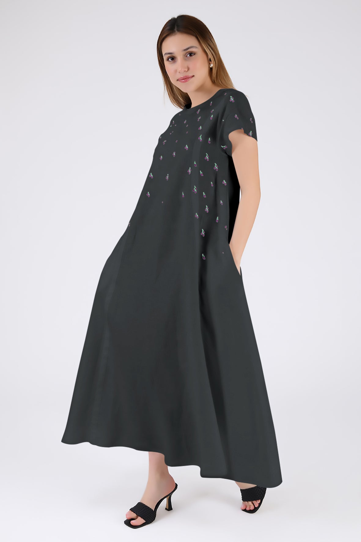 Valencia Dress in Black by Fanm Mon