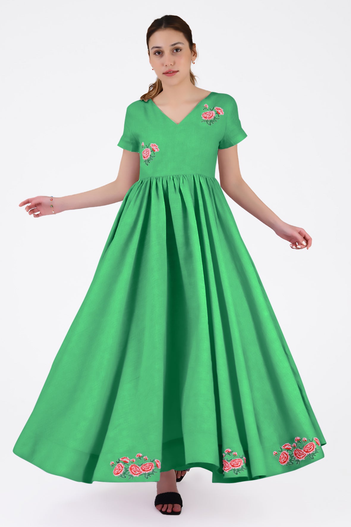 Artem Dress in Kelly Green