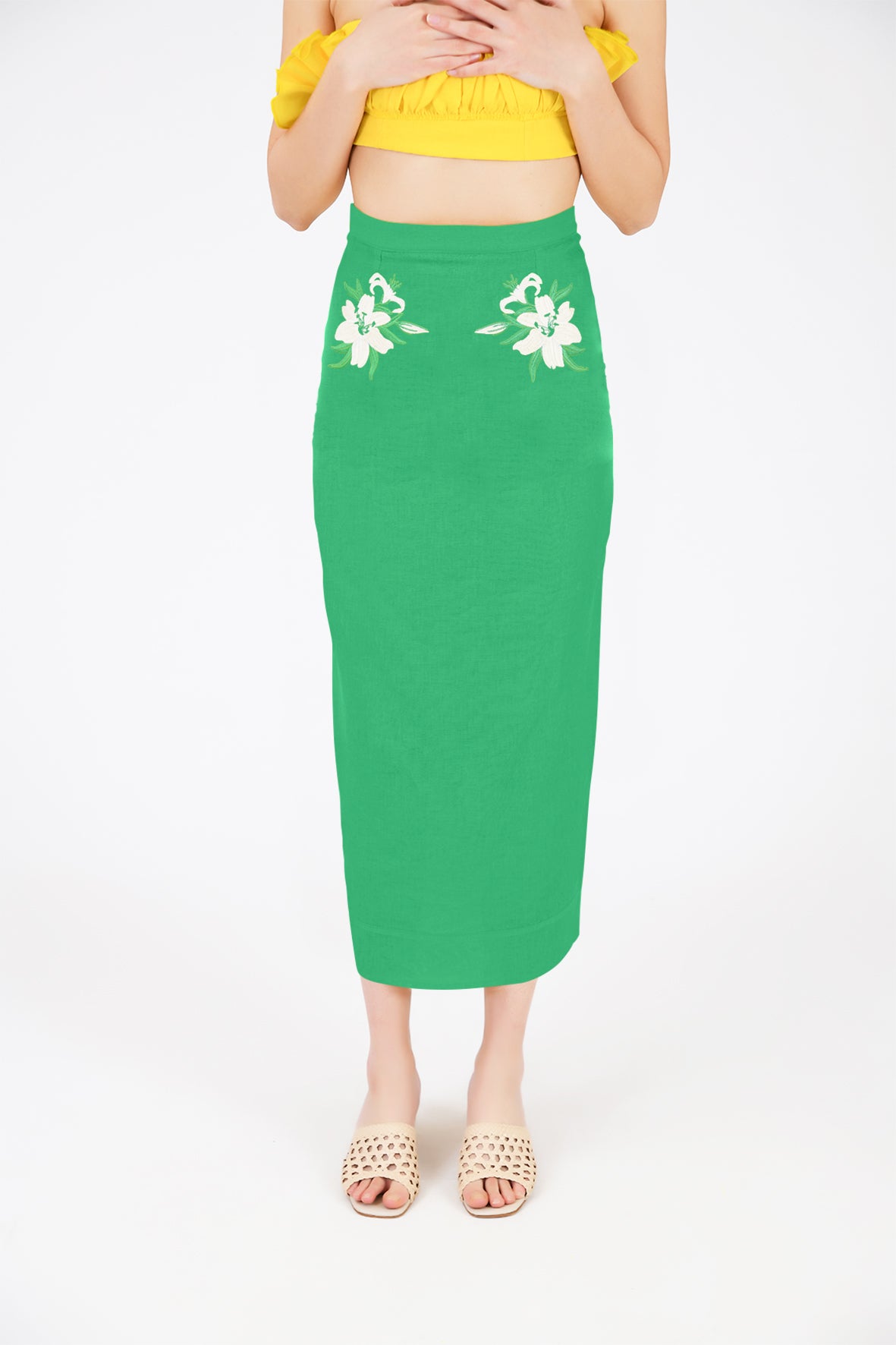 Arina Skirt (Wanga Collection) in Kelly Green
