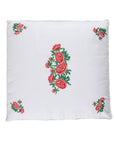 RED PEONY Cushion White Pink Mint Green Detail