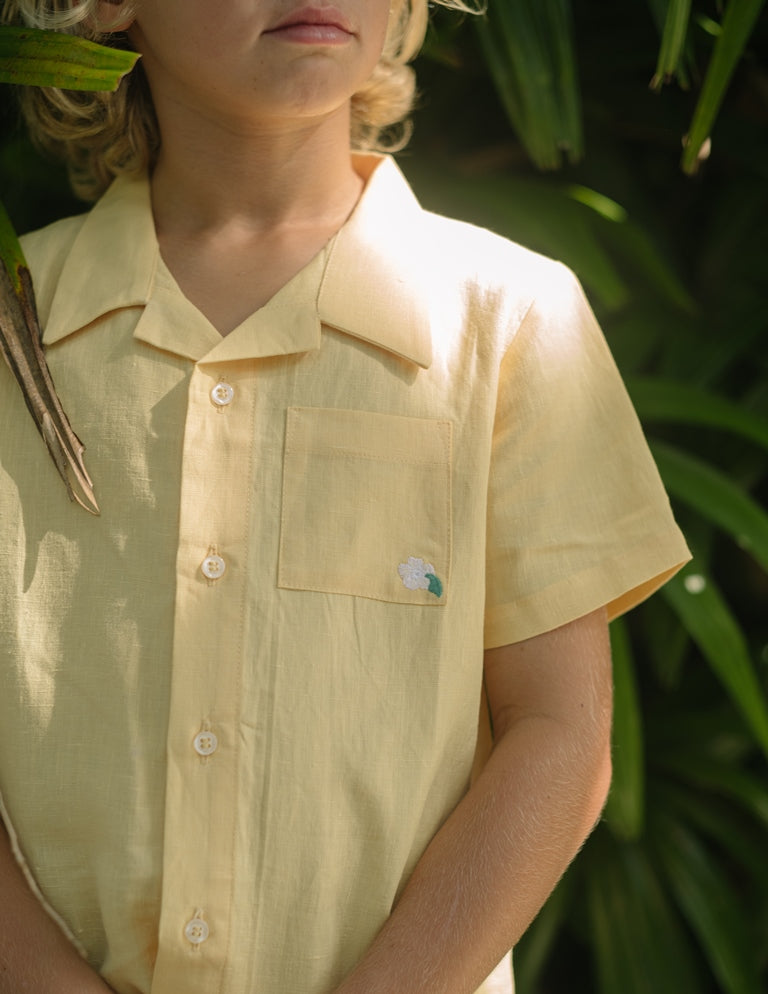 Fanm Mon x Minnow Boy&#39;s Linen Shirt