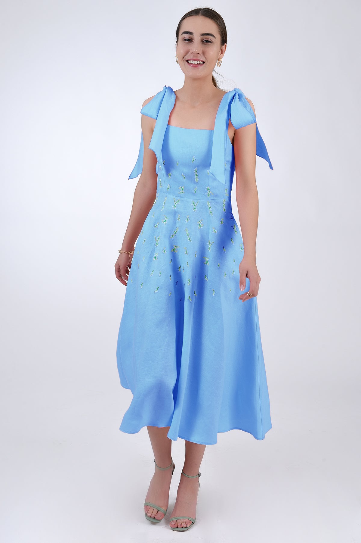 Fanm Mon Mimose Dress In Baltic Sea (Manmzel Collection)