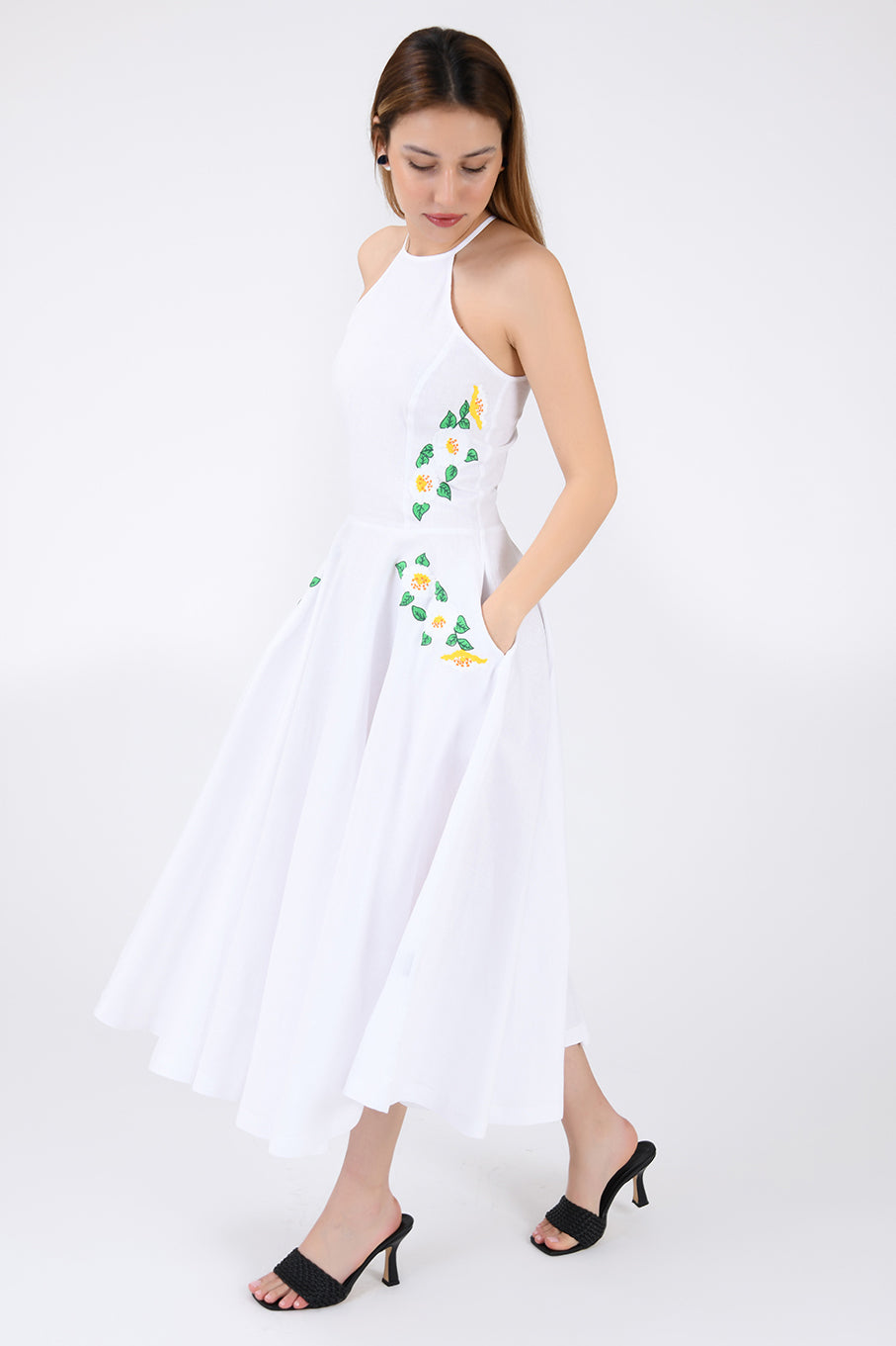 Fanm Mon Fuse Linen Dress S / White