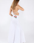 Simbi Rose Skirt Set In White