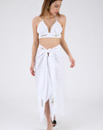 Imen Skirt Set In White Showcasing another way to tie the skirt