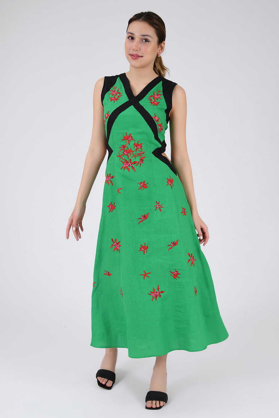 Loa Dress by Fanm Mon in Kelly Green
