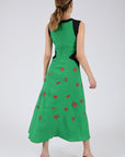 Loa Dress Back VIew in Kelly Green