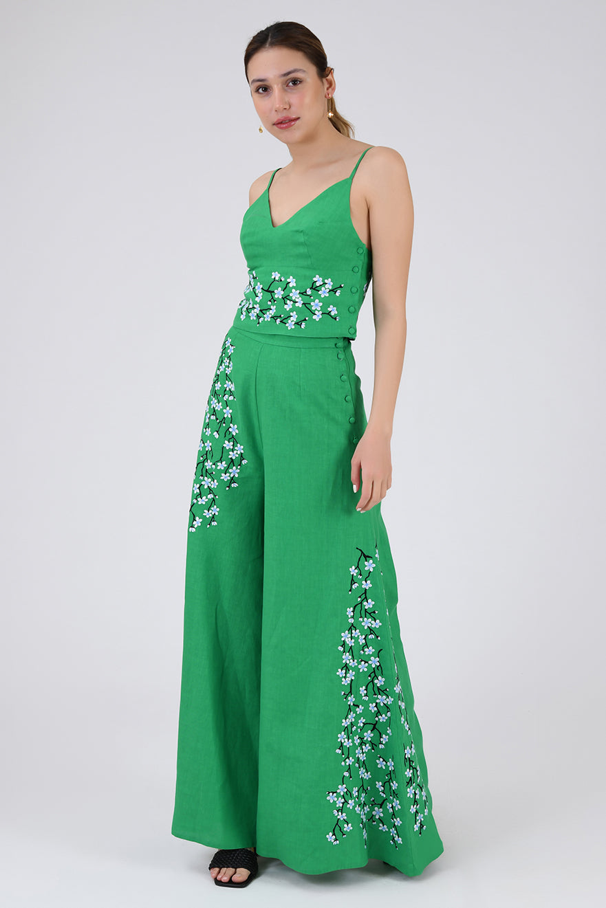 Passion Pant Set In Kelly Green