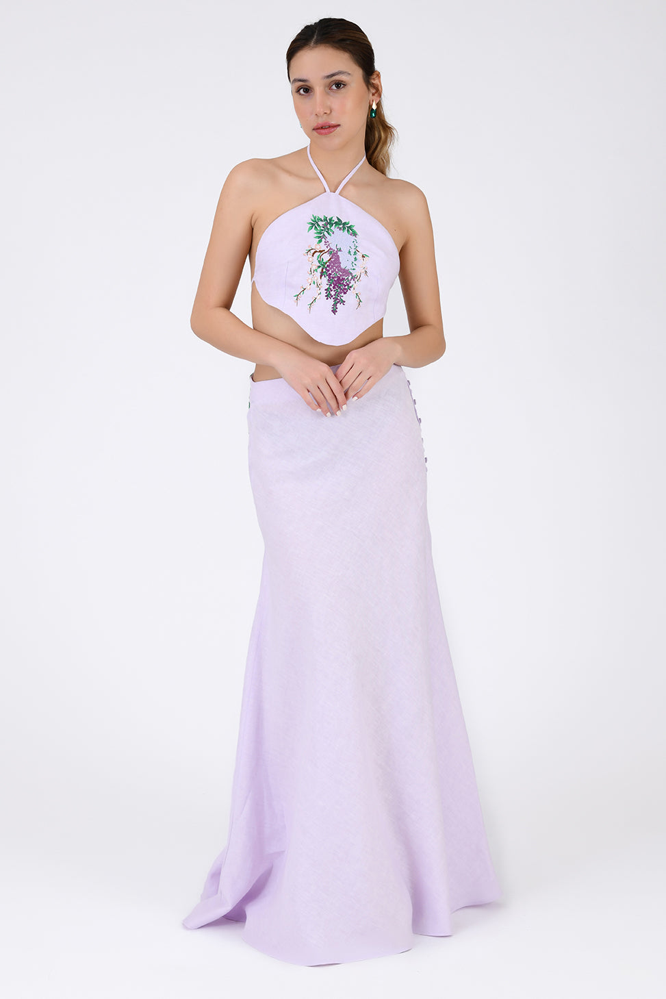 Simbi Sako Skirt Set by Fanm Mon in Lilac