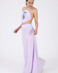 Simbi Sako Skirt Set Side View (showcasing the side buttoms)