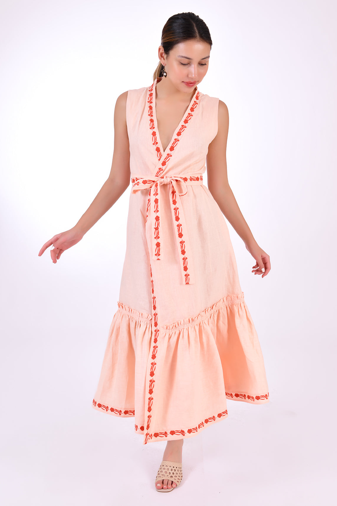 Fanm Mon Ceylin Midi Linen Dress