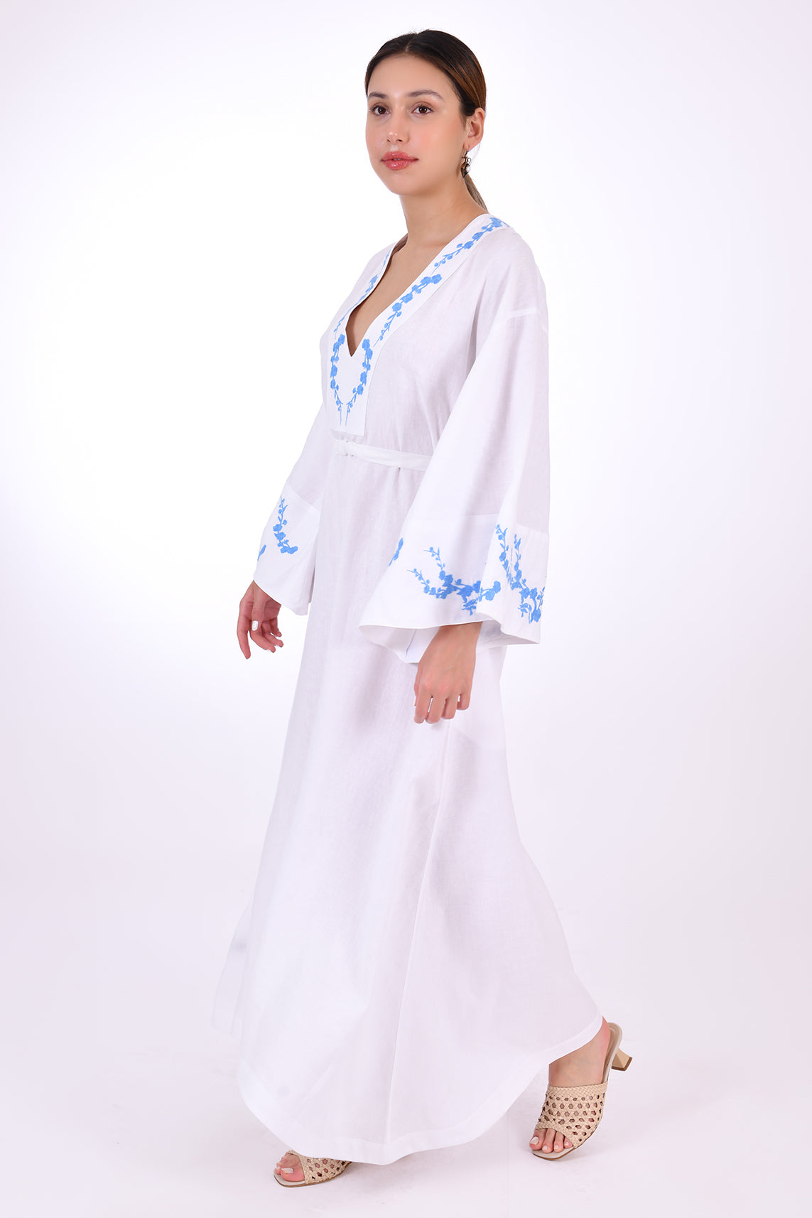Fanm Mon Linen Sou De Dress Side View