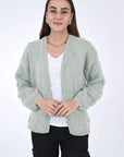 WINTER BLOOM BLUE ROSE Cotton Cardigan