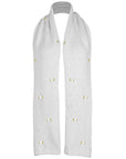 WINTER BLOOM WHITE ROSE Cotton Scarf