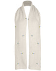 WINTER BLOOM BLUE ROSE Wool Scarf