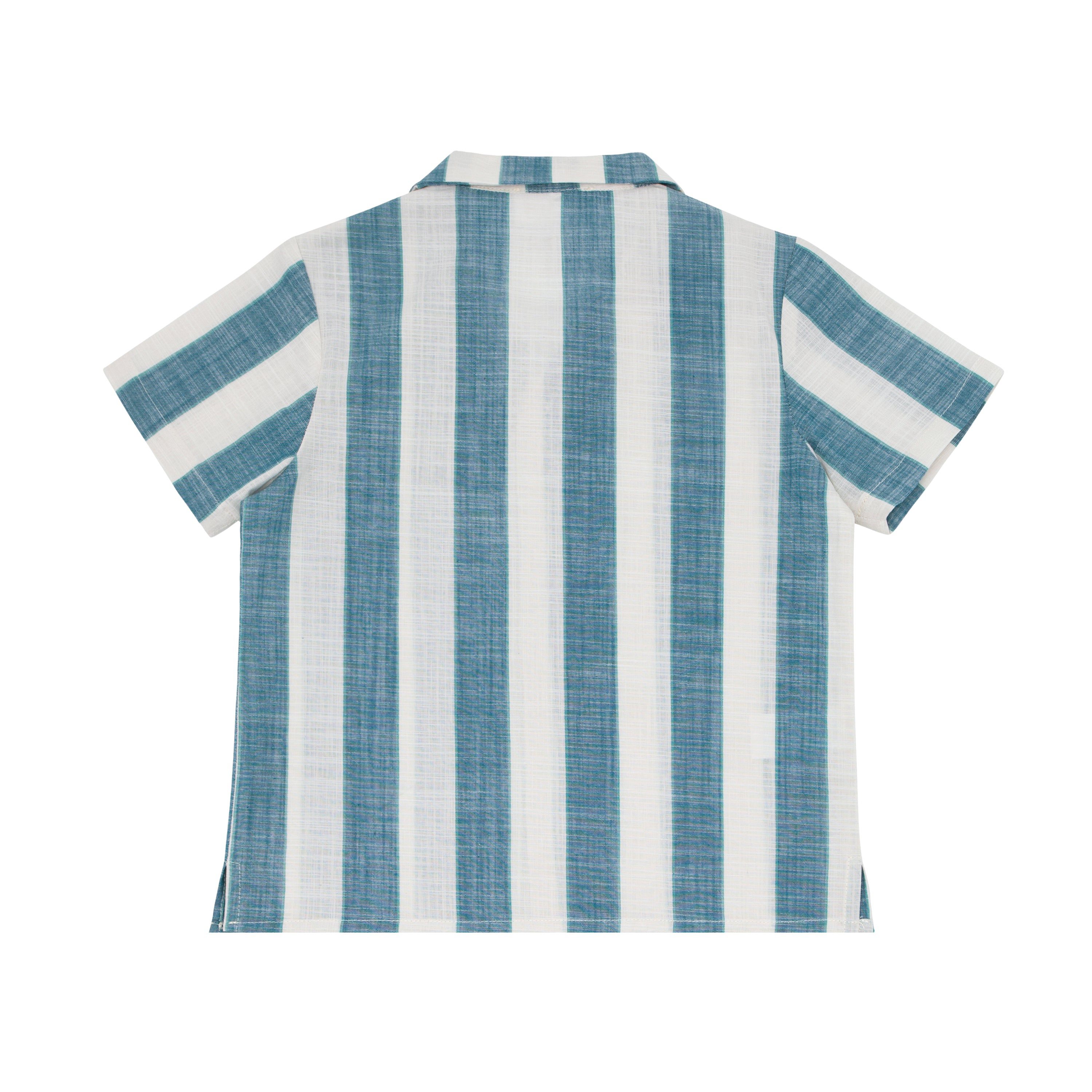 shopmartzpr Old Money Striped Blue Linen Shirt S