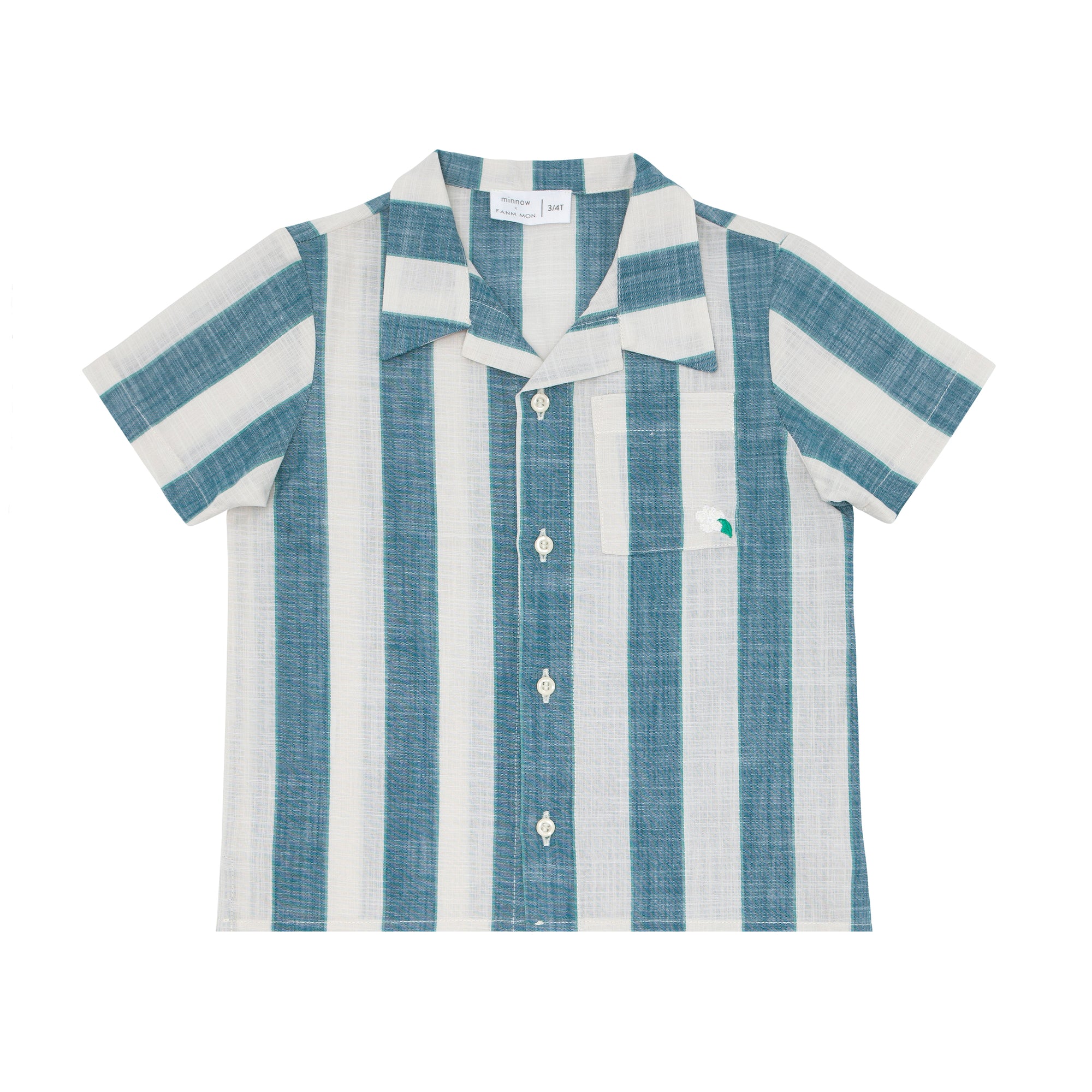 Fanm Mon x Minnow Boy&#39;s Striped Linen Shirt