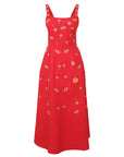 AMARACIA DRESS IN RED COTTON