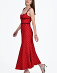 Aycha Dress in Boucle Cherry Side View Array Collection 2025