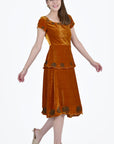 AYSU VELVET TIERED DRESS