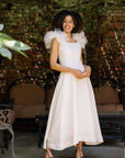 Afyon Linen and Tulle Dress