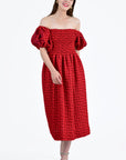 Buse Boucle Dress from Array Collection off-shoulder view