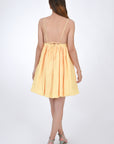 Back View of Rondal Mini Linen Dress.