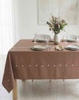 CRETE BROWN RECTANGULAR TABLECLOTH