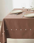 CRETE BROWN RECTANGULAR TABLECLOTH