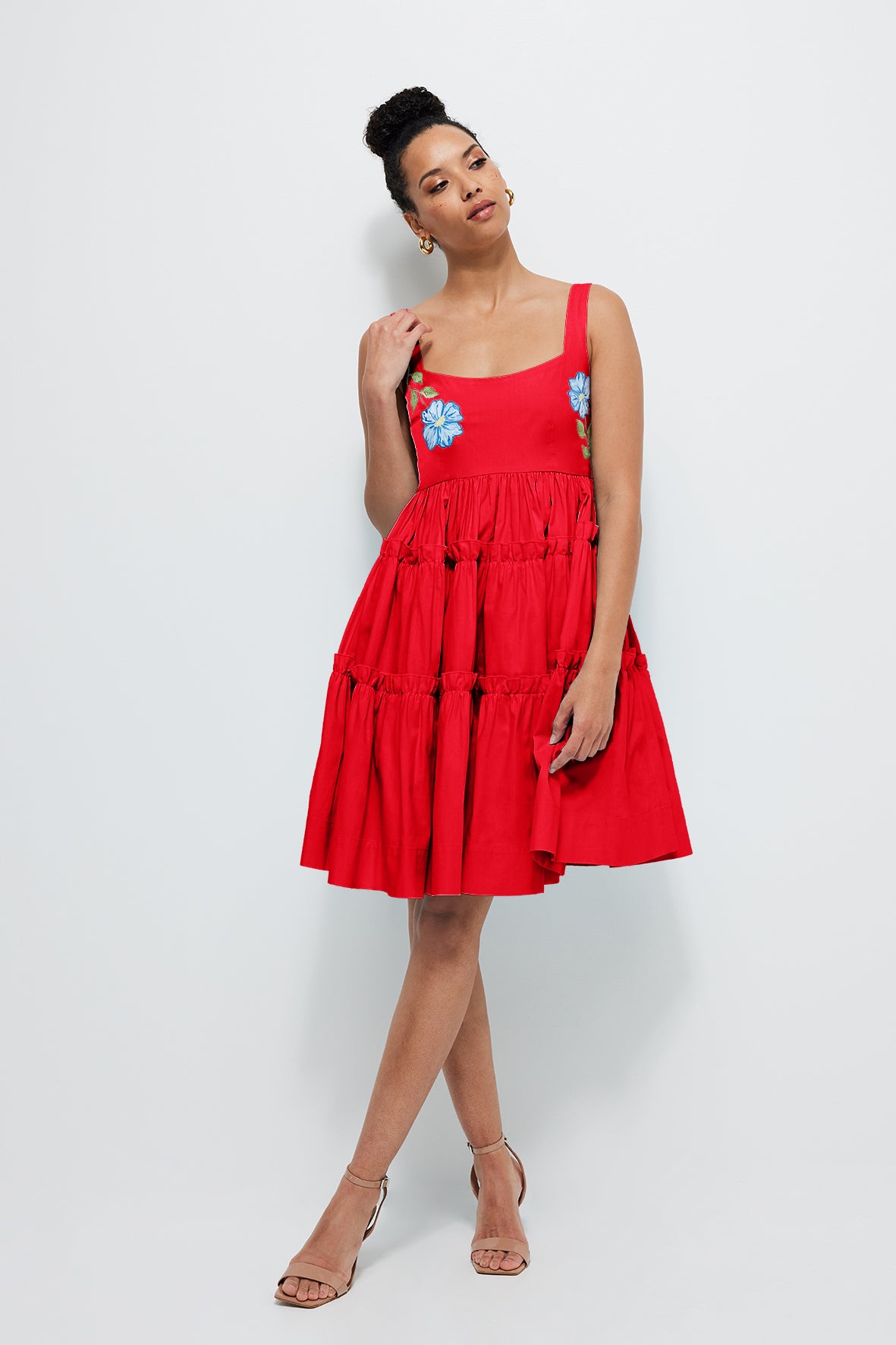 Fanm Mon Berna Mini Dress in Red