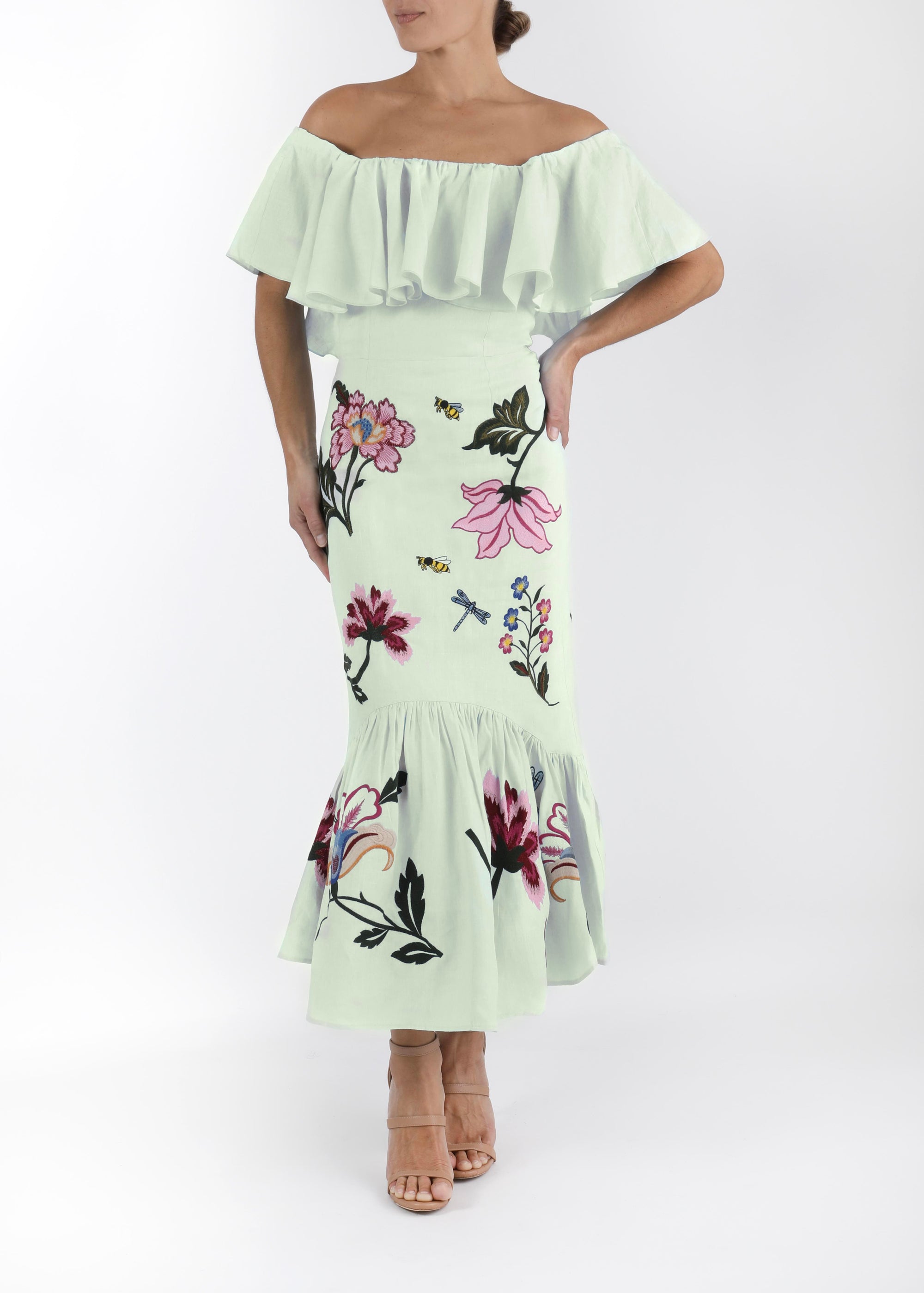Fanm Mon and Over the Moon Clarissa Mint Green Dress