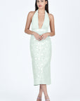 Fanm Mon Karla Cotton Dress in Mint Green with White Embroidery Details (Fanm Mon - Wombman Collection)