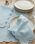 BLUE FLORAL DINNER NAPKINS (Set of 4)