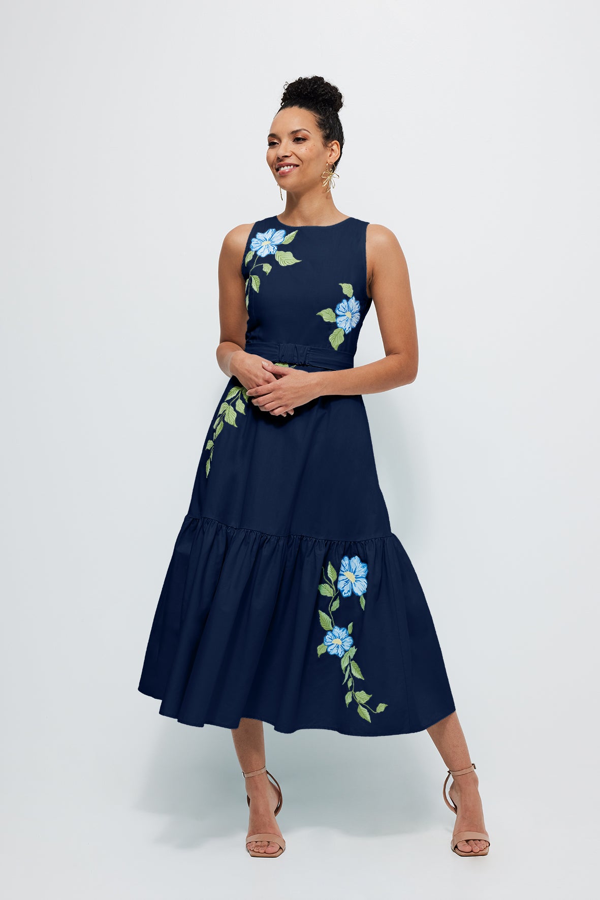 Fanm Mon Maria Dress in Indigo Blue