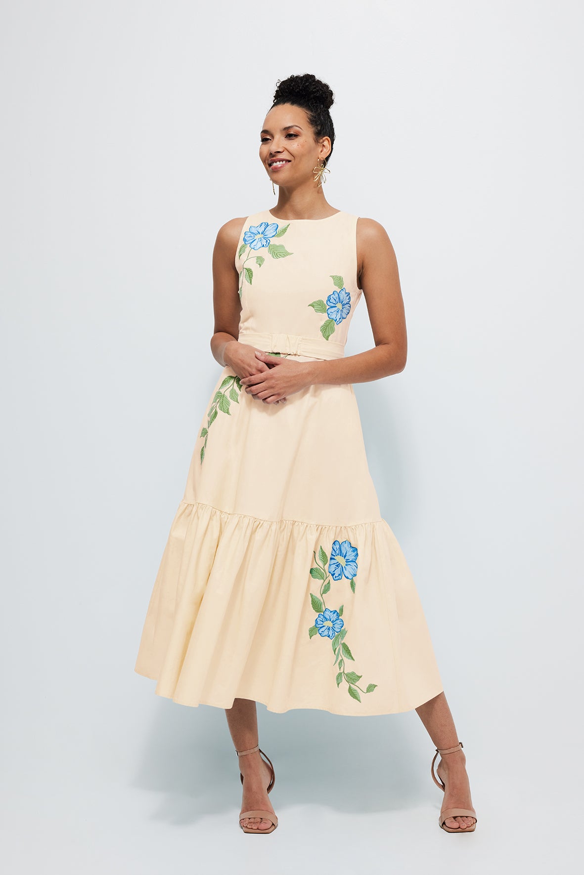 Fanm Mon Maria Dress in Light Yellow 