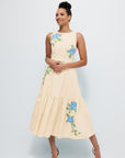 Fanm Mon Maria Dress in Light Yellow 