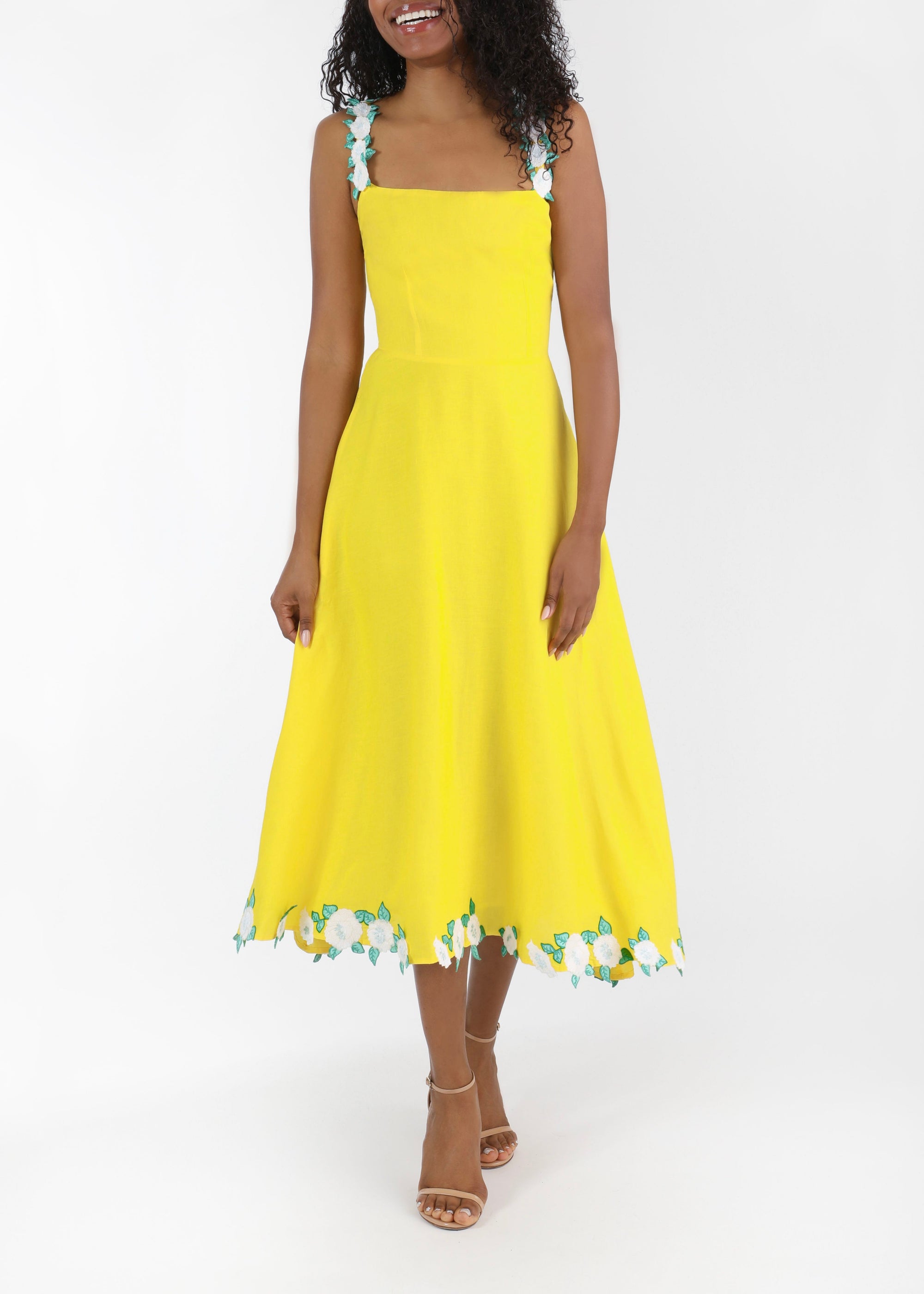 Fanm Mon x OTM Sasha Dress in Bright Yellow bridesmaids favorite 