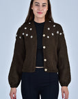 Wrap yourself in the Sister Bloom Cardigan in Brown 