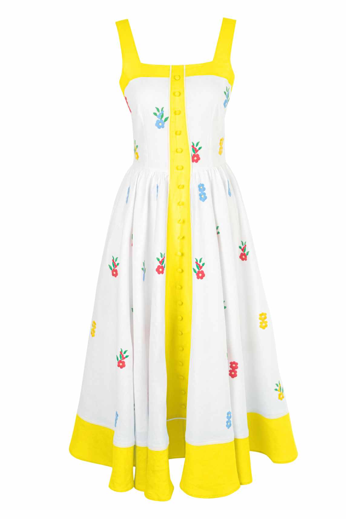 Fanm Mon x OTM Brooke Dress in Bright Yellow